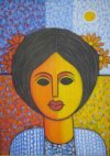 Candido Bid�-Mujer de amarillo